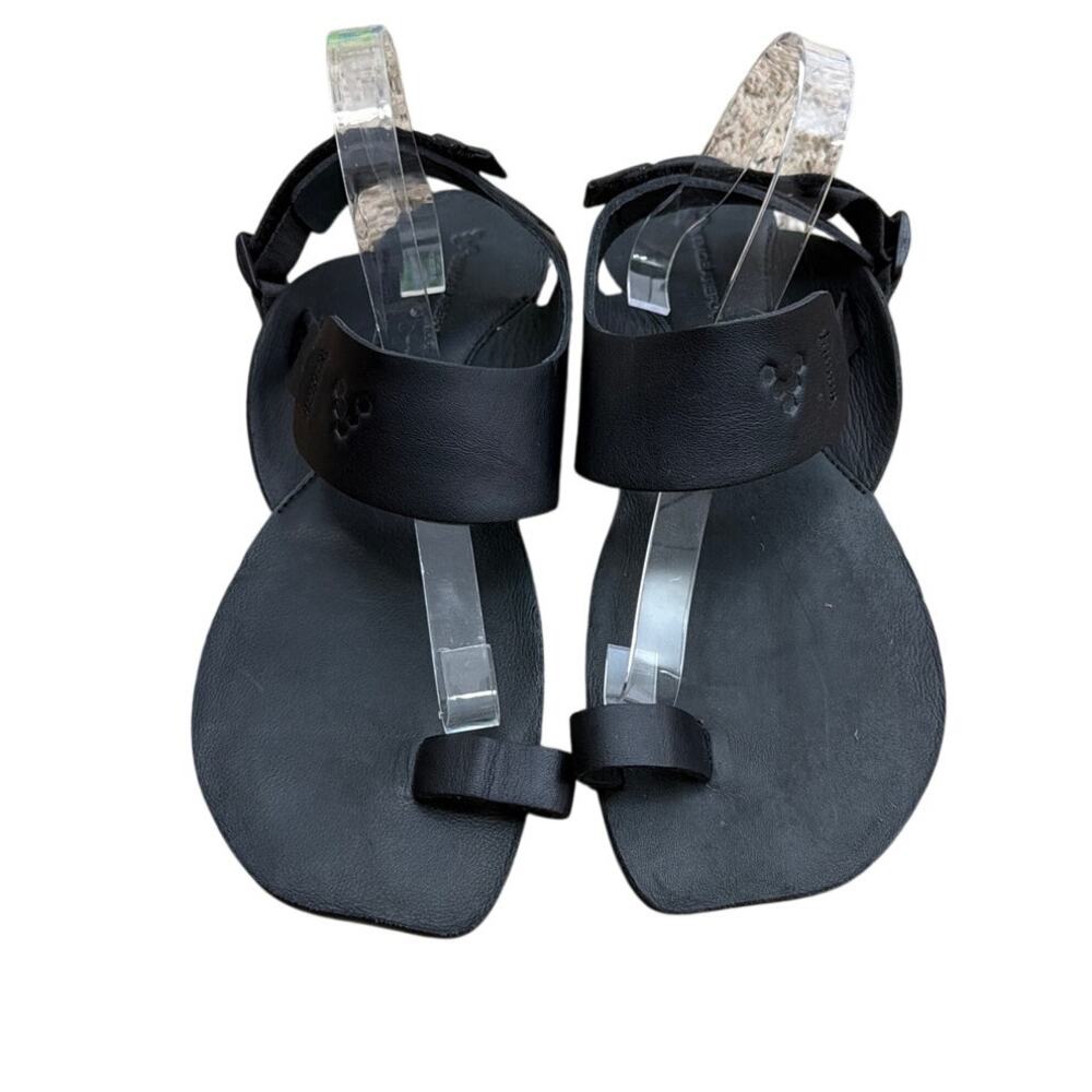 Vivobarefoot Kolhapuri Leather Minimal Sandals Toe Loop Black Wms Size 41 US 10